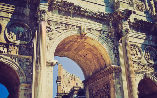 Arco de Constantino, Roma olhar retro — Fotografia de Stock