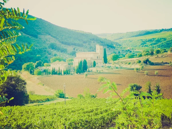 Sant attimo opatství, Itálie retro hledá — Stock fotografie