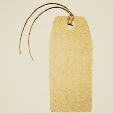 Tag label retro looking