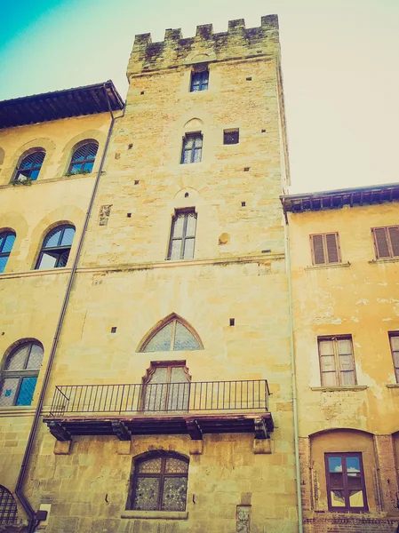 Arezzo, İtalya retro görünümlü — Stok fotoğraf