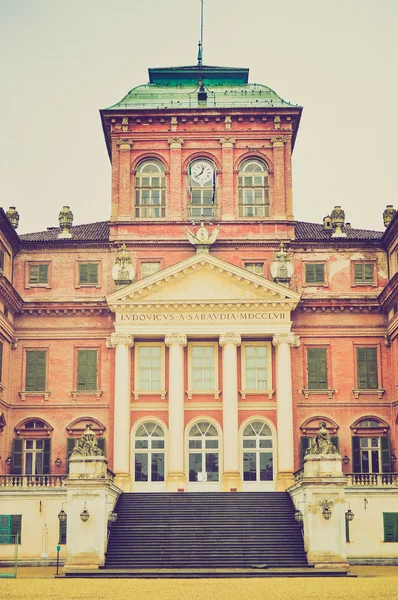 Castello di racconigi retro patrząc — Zdjęcie stockowe