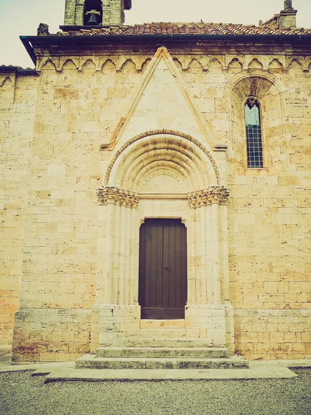 San Quirico Orcia, Toscana, Italia retro etsii — kuvapankkivalokuva