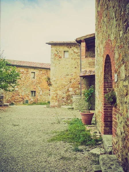 Vignoni, İtalya retro görünümlü — Stok fotoğraf