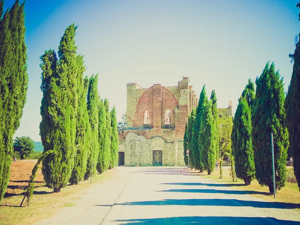 San Galgano Abbey retro looking — Stock Photo, Image