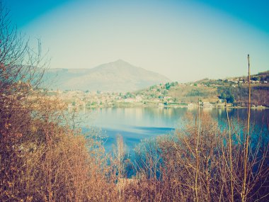 Lago grande, avigliana retro görünümlü