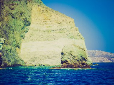 aspri plaj Yunanistan retro bak