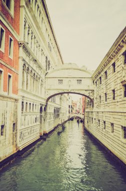 Bridge of sighs Venedik retro görünüm