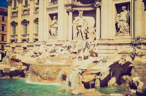 Fontana di Trevi, Roma look retrò — Foto Stock