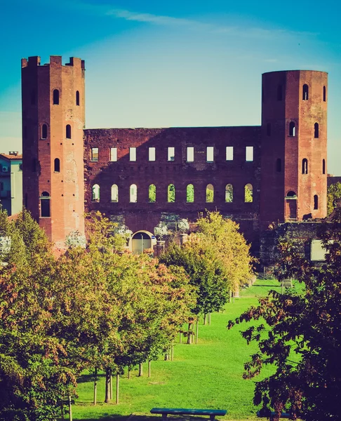 Torri Palatine, Turin retro look — Stock Photo, Image