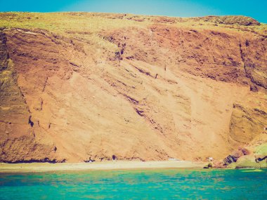 Santorini, Yunanistan retro bak