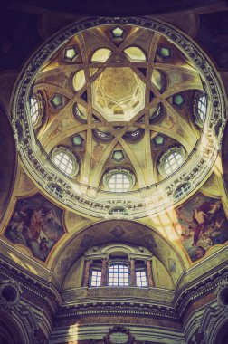 San lorenzo kilise turin retro görünüm