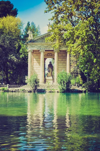 Villa Borghese, Rome retro look — Stock Photo, Image