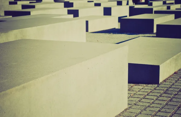 Holocaust memorial, berlin retro görünüm — Stok fotoğraf