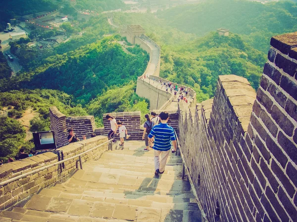 Chinesische große Wand Retro-Look — Stockfoto