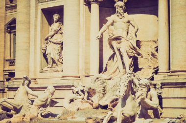 Trevi Çeşmesi, Roma retro bak