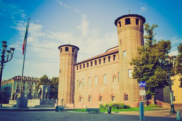 Palazzo madama turin retro titta — Stockfoto