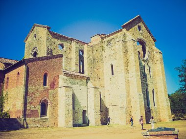 san galgano abbey retro görünümlü
