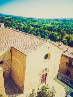 cetona, siena, İtalya retro görünümlü