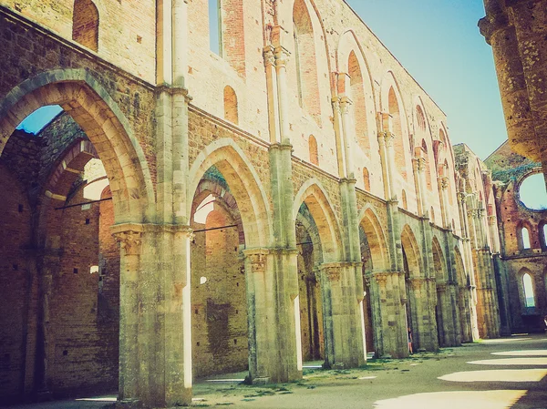 San Galgano Abtei Retro-Look — Stockfoto