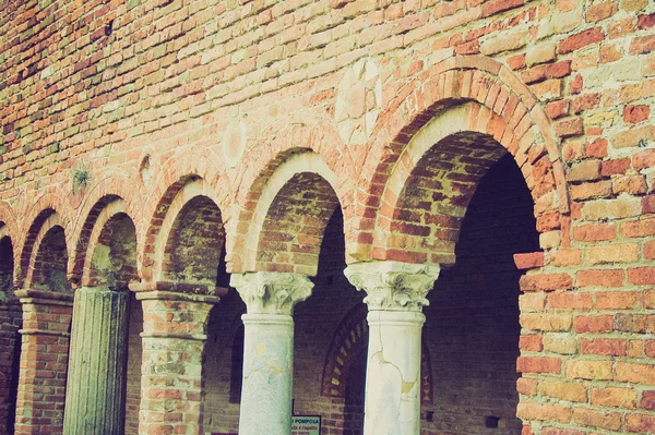 Abbazia di Pomposa, Ferrara aspetto retrò — Foto Stock