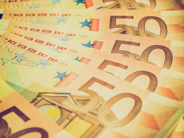 Euro note retro looking — Stock Photo, Image