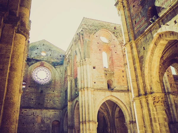 San galgano abbey retro görünümlü — Stok fotoğraf