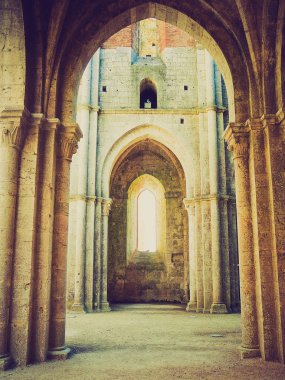 san galgano abbey retro görünümlü