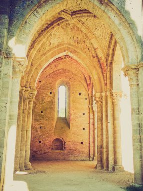 san galgano abbey retro görünümlü