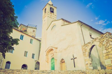 Castelvecchio'yu di rocca barbena retro görünümlü