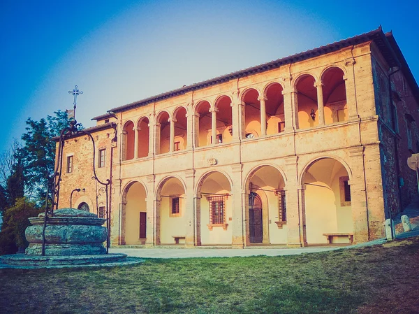 Montepulciano, İtalya retro görünümlü — Stok fotoğraf