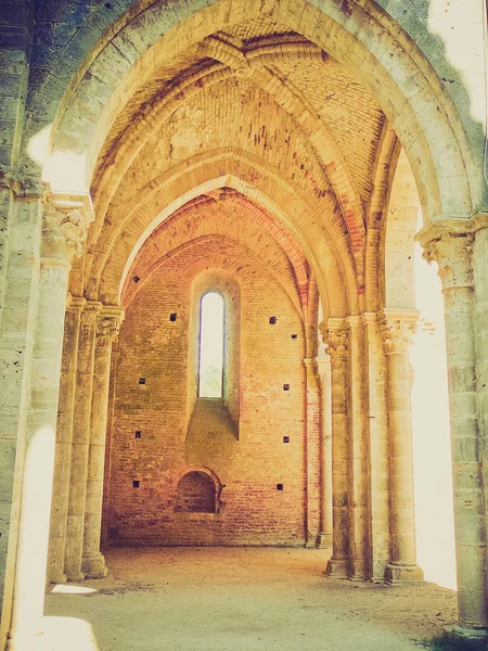 Ретро-взгляд на аббатство Сан-Галгано — стоковое фото