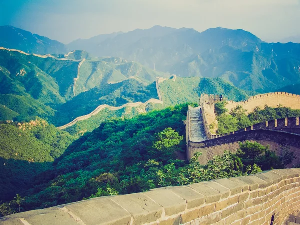 Chinese Great Wall retro look — Stock Photo, Image