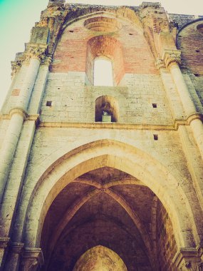 san galgano abbey retro görünümlü
