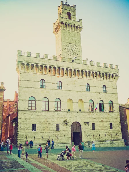 Montepulciano, Itália retro looking — Fotografia de Stock