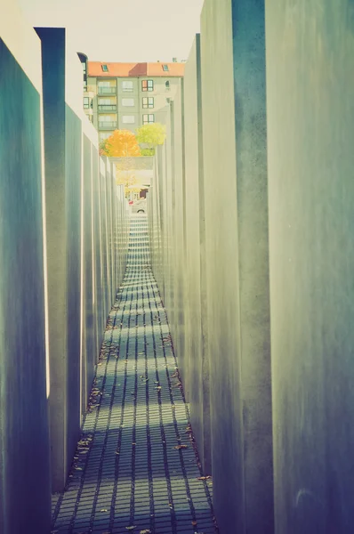 Holocaust memorial, berlin retro görünüm — Stok fotoğraf