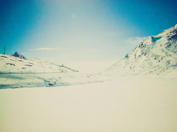 Bernina, Szwajcaria retro patrząc — Zdjęcie stockowe