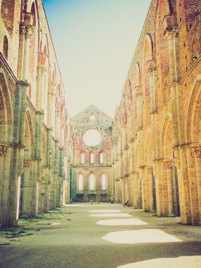 san galgano abbey retro görünümlü