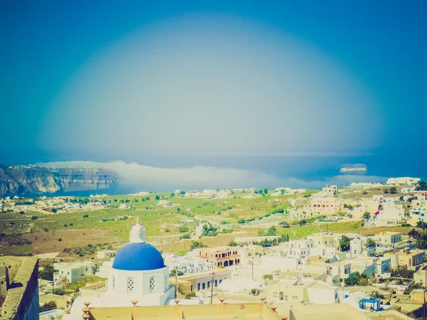 Santorini in Grecia look retrò — Foto Stock