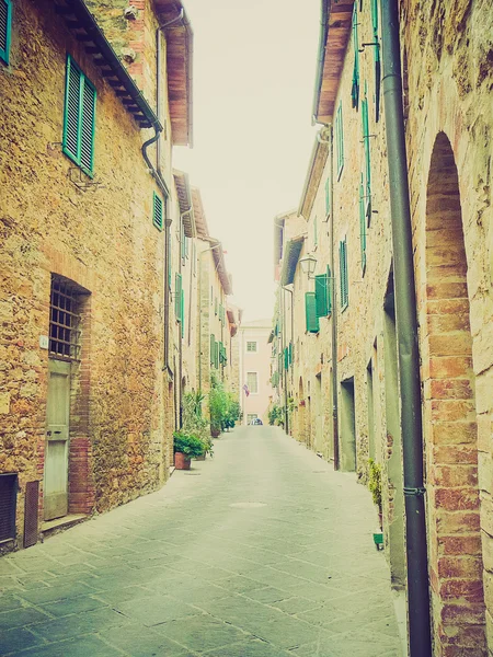 San Quirico Orcia, Toscane, Italie recherche rétro — Photo