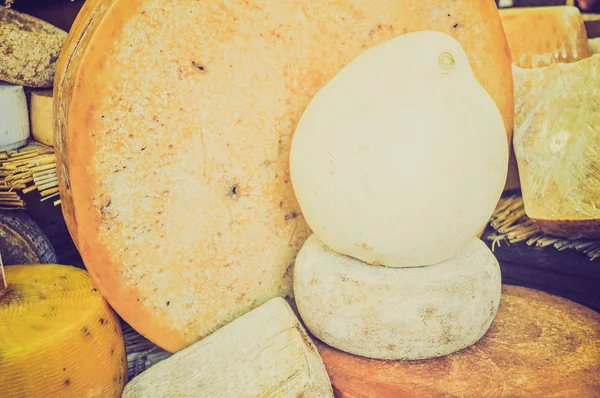 Vintage looking Cheese food — Stock Photo, Image