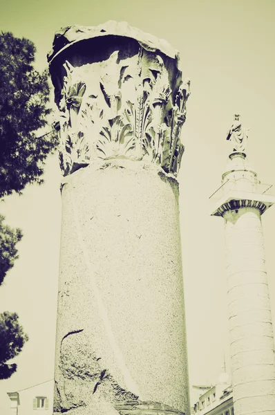 Vintage sepia Colonna Traiana, Rome — Stock Photo, Image