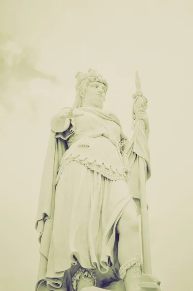 Vintage sepia Statue of Liberty San Marino — Stock Photo, Image