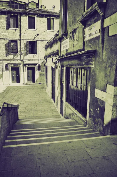 Vintage sepia Campo dei Miracoli Venice — Stock Photo, Image