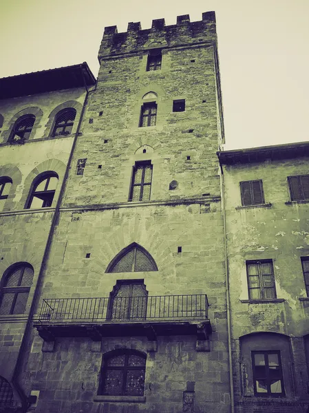 Vintage sepia arezzo, Italië — Stockfoto