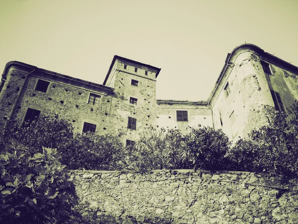 Vintage sepia Balestrino castelo — Fotografia de Stock