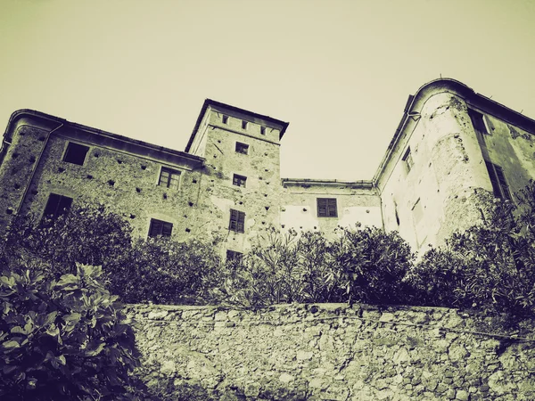 Vintage szépia balestrino castle — Stock Fotó