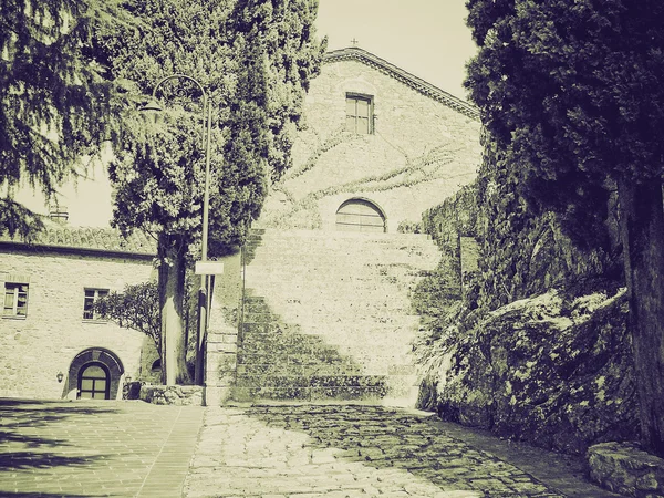 Vintage sepia Rocca di Castiglione Orcia, Italy — Stock Photo, Image