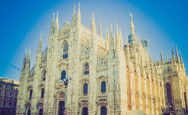 Retro spojrzenie Katedra w Mediolanie — Zdjęcie stockowe