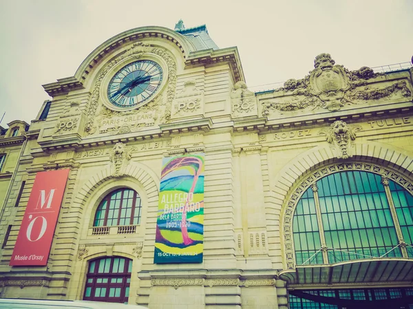 Retro vzhled quai d orsai Paříž — Stock fotografie