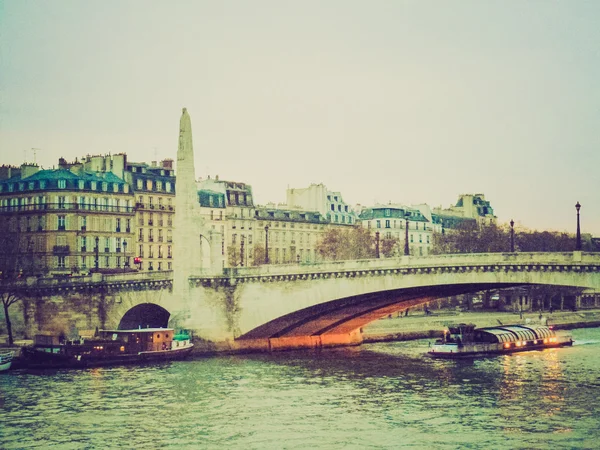 Olhar retrô Ile St Louis Paris — Fotografia de Stock